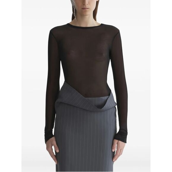 MUGLER Sweaters - Mugler Black Tops - T-Shirts & Jerseys Women